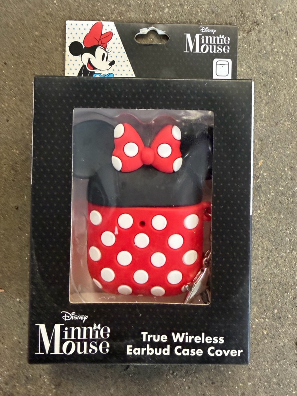Disney Minnie Mouse Red & Black Polka Dot Earbud Case Cover